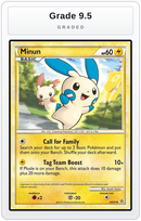 Graded - Minun — Grade 9.5 graded overlay