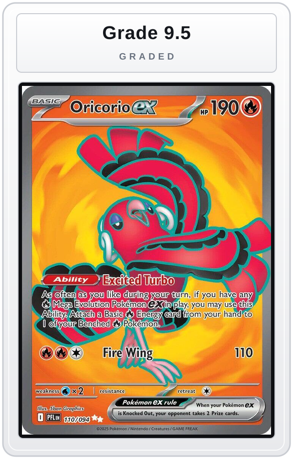 Graded - Oricorio ex - 110/094 — Grade 9.5 graded overlay