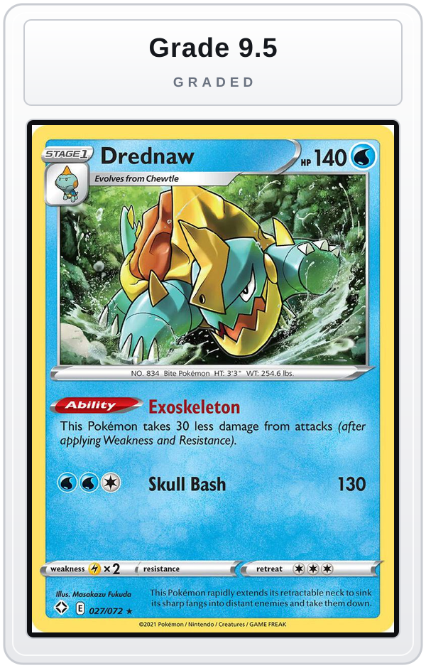 Graded - Drednaw — Grade 9.5 graded overlay