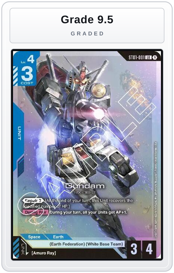 Graded - Gundam — Grade 9.5 graded overlay