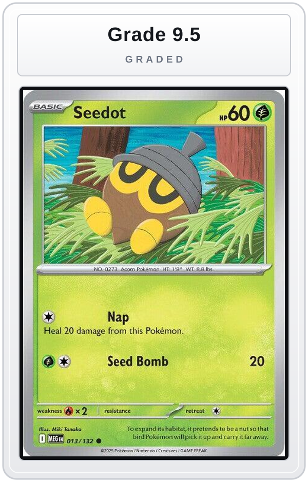 Graded - Seedot — Grade 9.5 graded overlay