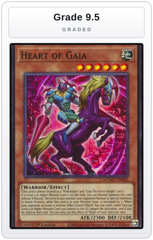 Graded - Heart of Gaia — Grade 9.5 graded overlay