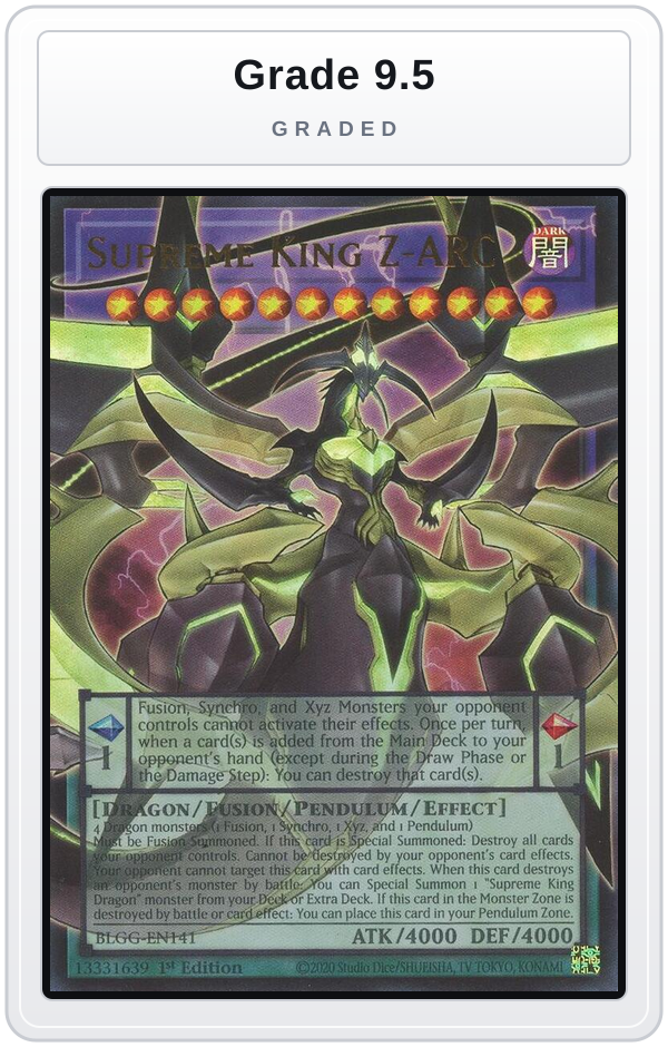 Graded - Supreme King Z-ARC — Grade 9.5 graded overlay