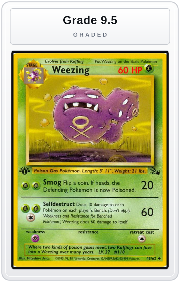Graded - Weezing — Grade 9.5 graded overlay