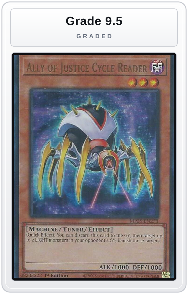 Graded - Ally of Justice Cycle Reader — Grade 9.5 graded overlay