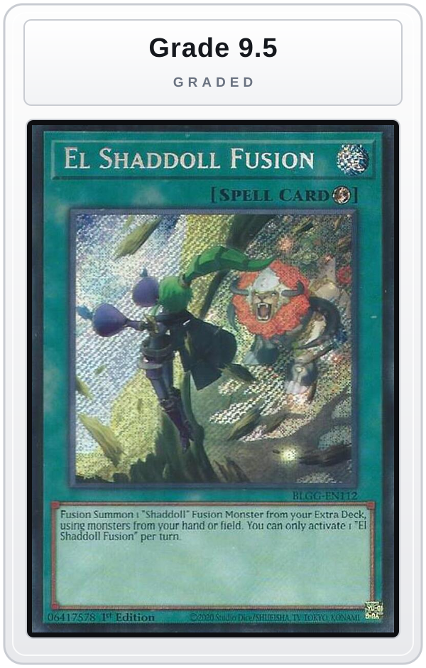 Graded - El Shaddoll Fusion — Grade 9.5 graded overlay