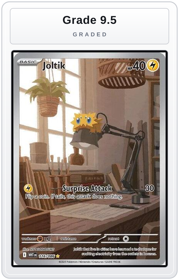 Graded - Joltik - 116/086 — Grade 9.5 graded overlay