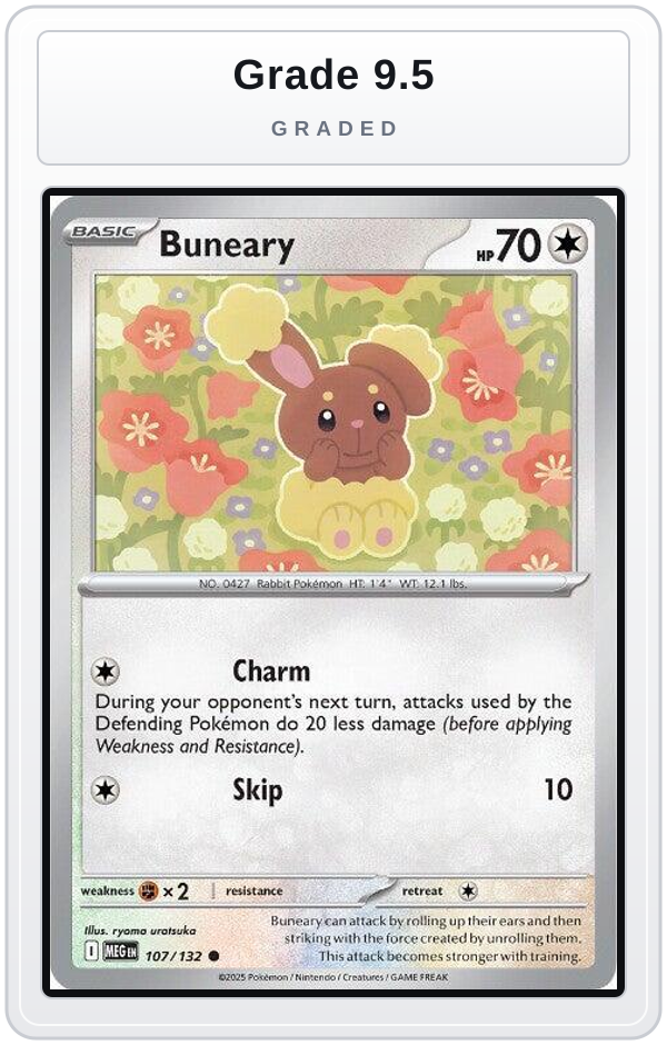 Graded - Buneary — Grade 9.5 graded overlay
