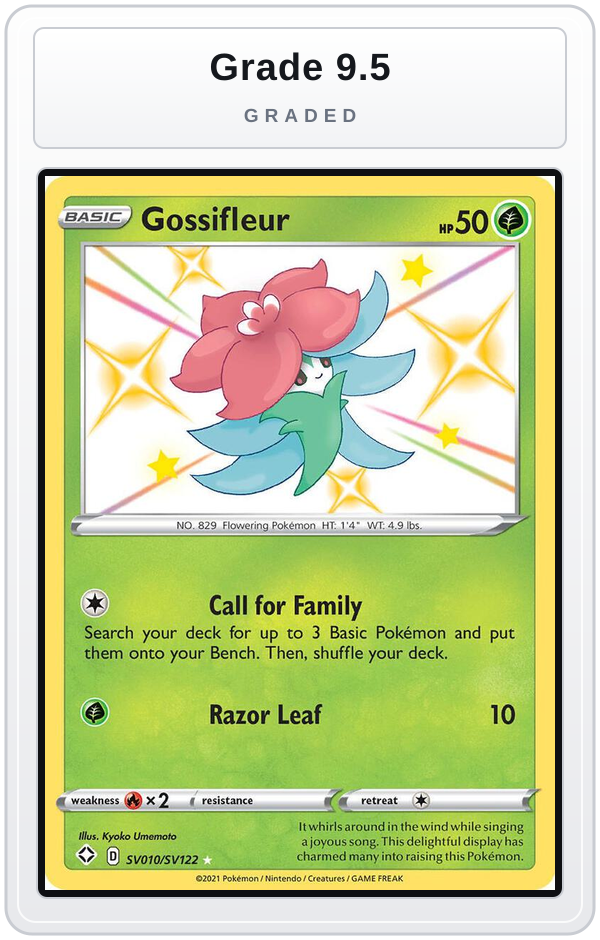 Graded - Gossifleur — Grade 9.5 graded overlay
