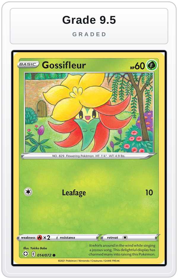 Graded - Gossifleur — Grade 9.5 graded overlay