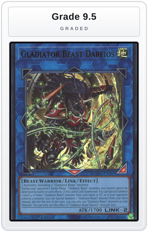 Graded - Gladiator Beast Dareios — Grade 9.5 graded overlay