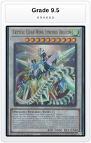 Graded - Crystal Clear Wing Synchro Dragon — Grade 9.5 graded overlay