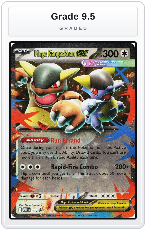 Graded - Mega Kangaskhan ex - 025 — Grade 9.5 graded overlay