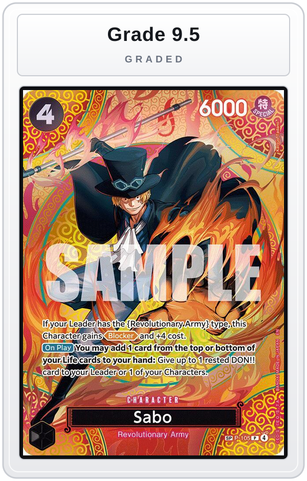 Graded - Sabo (P-105) (SP) — Grade 9.5 graded overlay