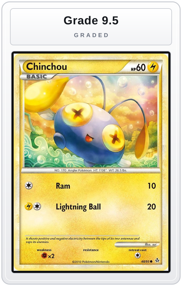 Graded - Chinchou — Grade 9.5 graded overlay
