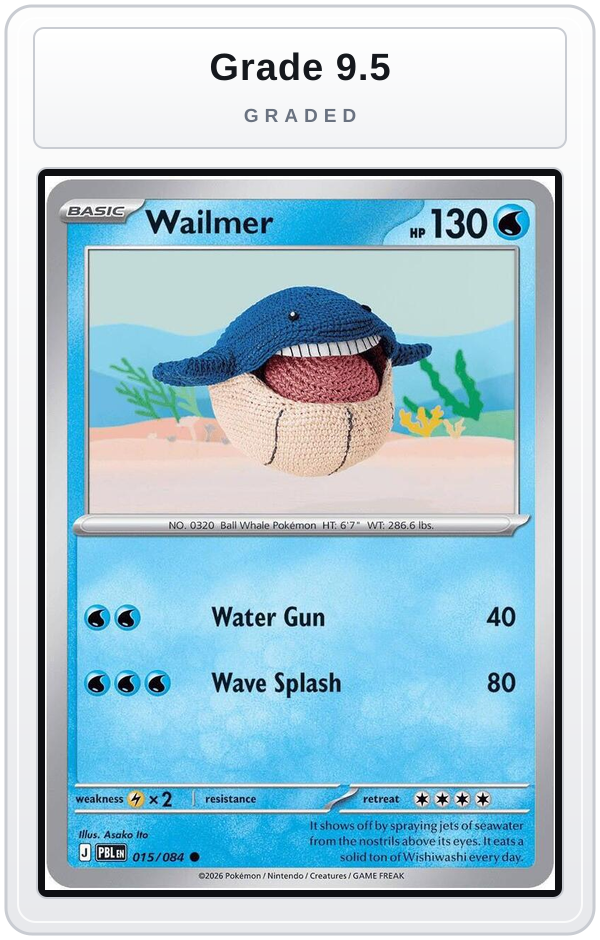 Graded - Wailmer — Grade 9.5 graded overlay