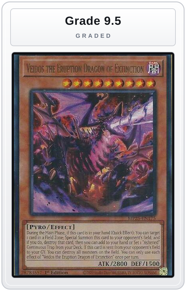 Graded - Veidos the Eruption Dragon of Extinction — Grade 9.5 graded overlay