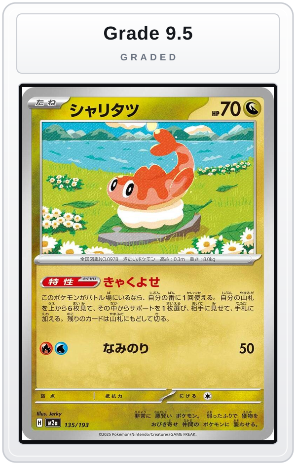 Graded - Tatsugiri — Grade 9.5 graded overlay