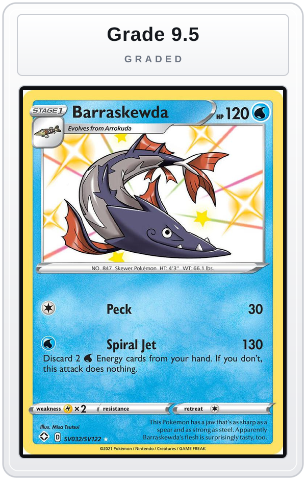 Graded - Barraskewda — Grade 9.5 graded overlay