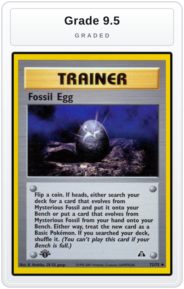 Graded - Fossil Egg — Grade 9.5 graded overlay