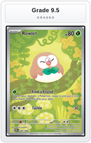 Graded - Rowlet - 090/088 — Grade 9.5 graded overlay