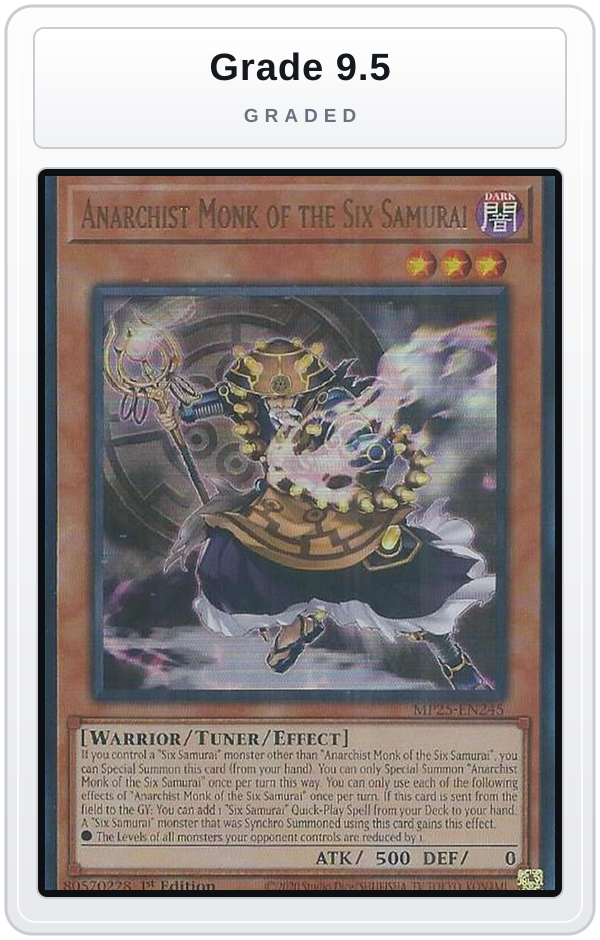 Graded - Anarchist Monk of the Six Samurai — Grade 9.5 graded overlay