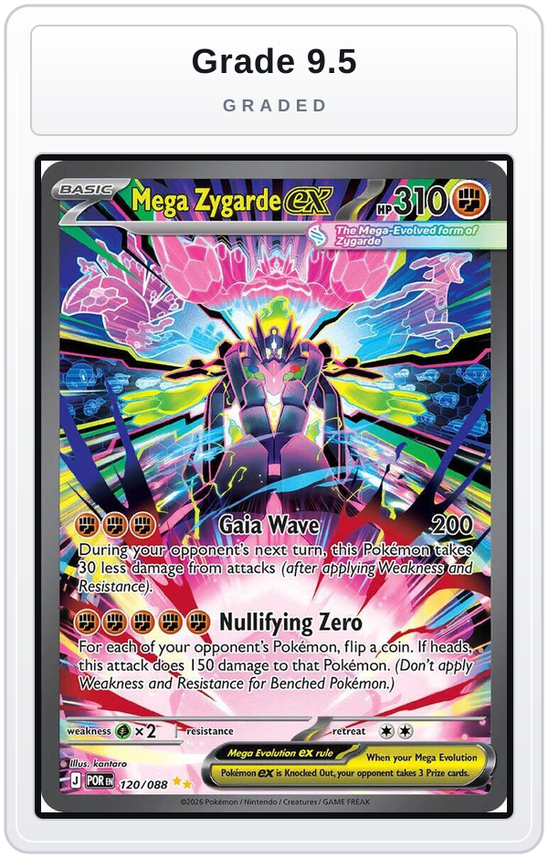 Graded - Mega Zygarde ex - 120/088 — Grade 9.5 graded overlay