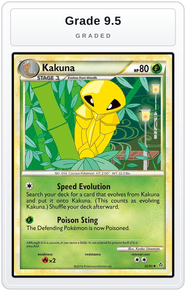 Graded - Kakuna — Grade 9.5 graded overlay