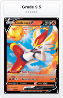 Graded - Cinderace V — Grade 9.5 graded overlay
