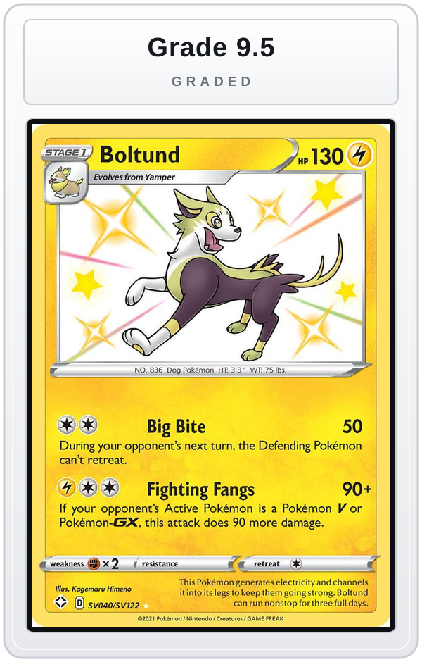 Graded - Boltund — Grade 9.5 graded overlay