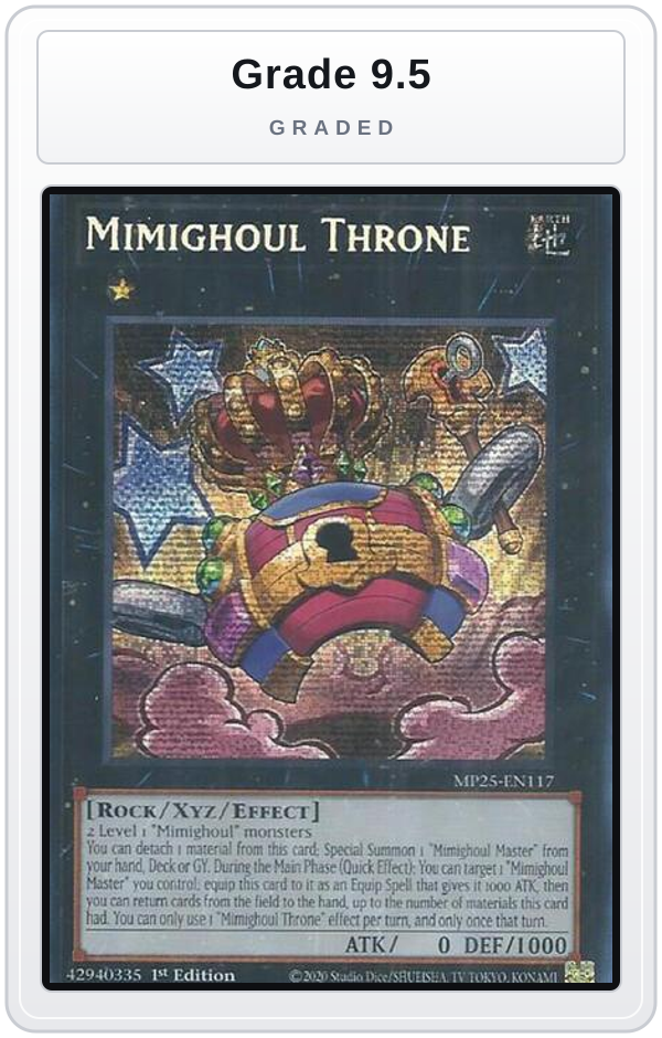 Graded - Mimighoul Throne — Grade 9.5 graded overlay