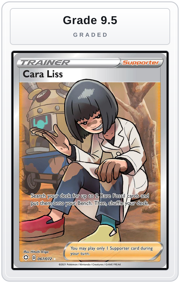 Graded - Cara Liss (Full Art) — Grade 9.5 graded overlay