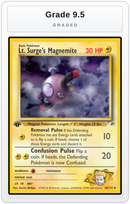 Graded - Lt. Surge's Magnemite (50) — Grade 9.5 graded overlay