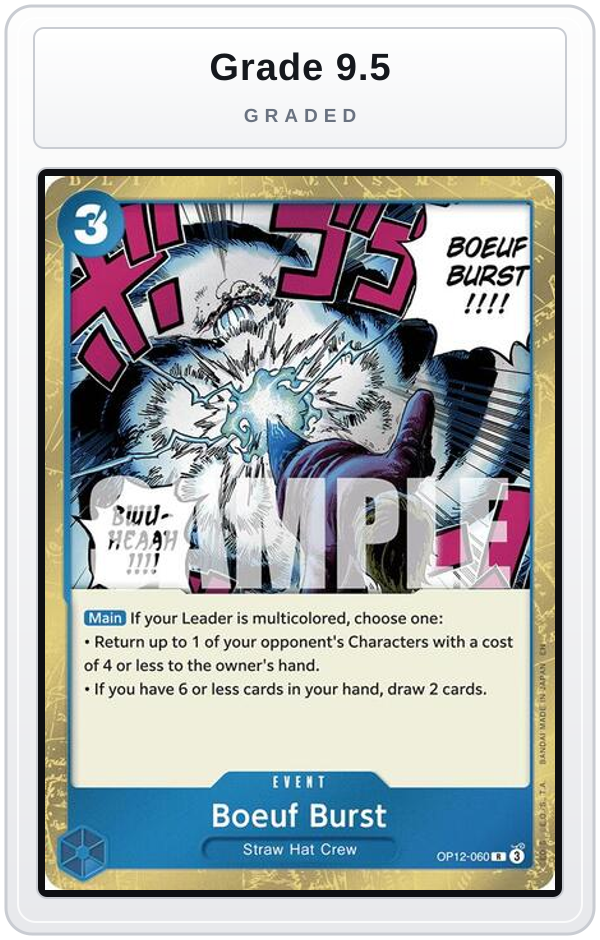 Graded - Boeuf Burst — Grade 9.5 graded overlay
