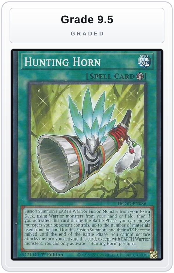 Graded - Hunting Horn — Grade 9.5 graded overlay