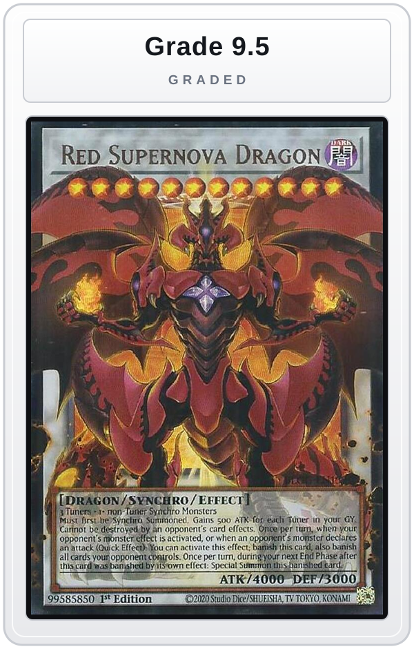 Graded - Red Supernova Dragon — Grade 9.5 graded overlay