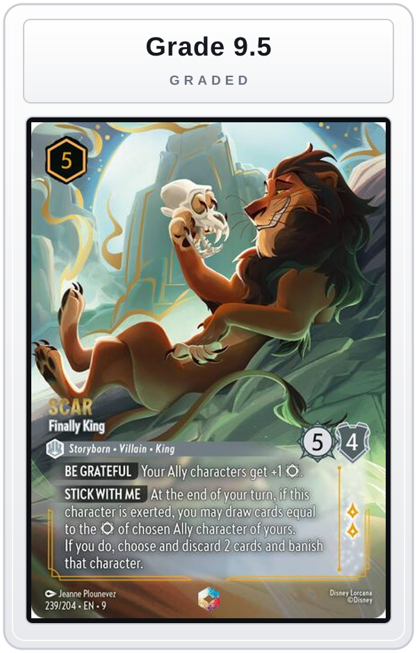 Graded - Scar - Finally King (Enchanted) — Grade 9.5 graded overlay