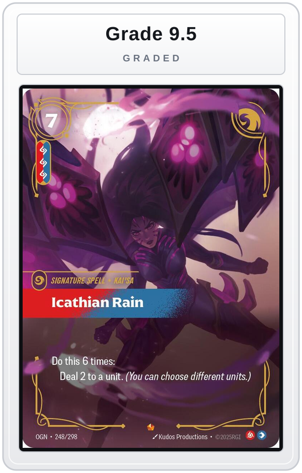Graded - Icathian Rain — Grade 9.5 graded overlay