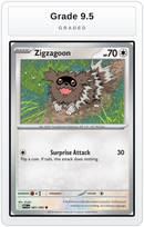 Graded - Zigzagoon — Grade 9.5 graded overlay
