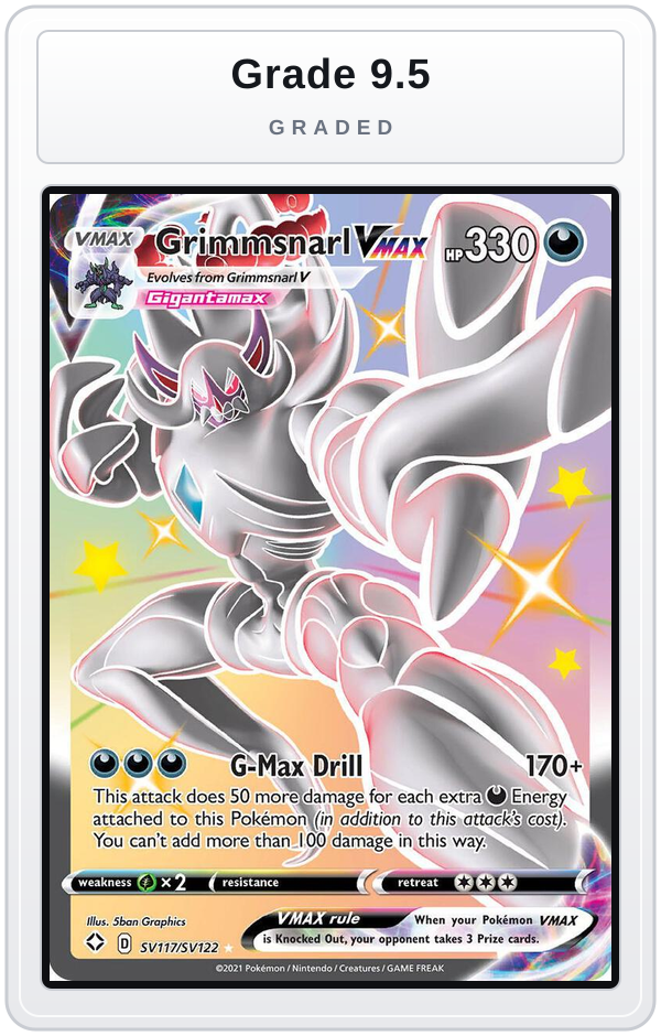Graded - Grimmsnarl VMAX — Grade 9.5 graded overlay