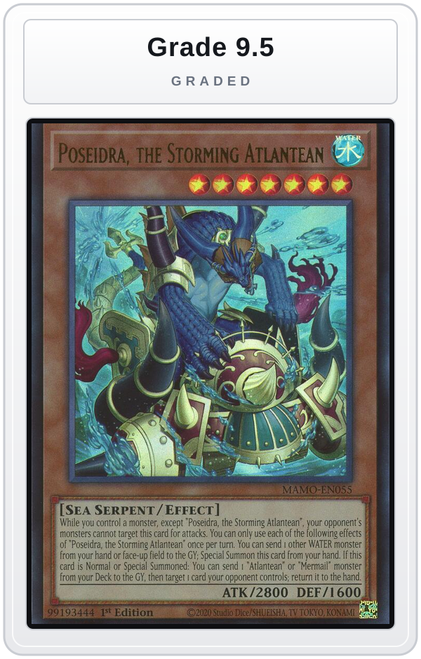 Graded - Poseidra, the Storming Atlantean — Grade 9.5 graded overlay