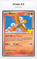 Graded - Moltres - 011/128 — Grade 9.5 graded overlay