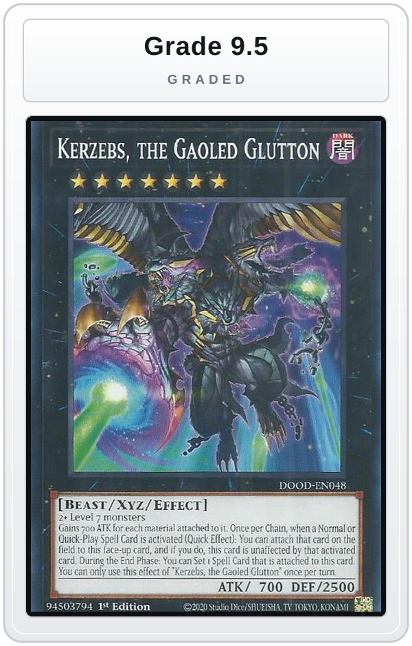 Graded - Kerzebs, the Gaoled Glutton — Grade 9.5 graded overlay
