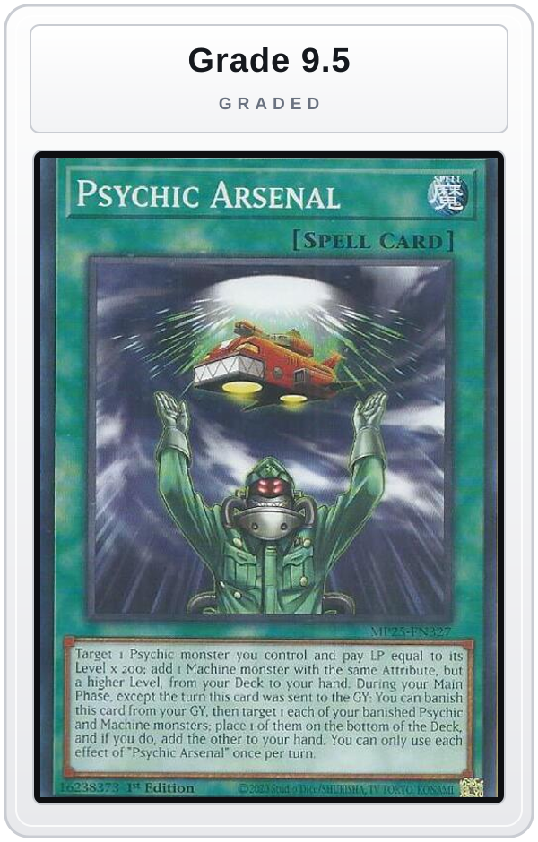 Graded - Psychic Arsenal — Grade 9.5 graded overlay