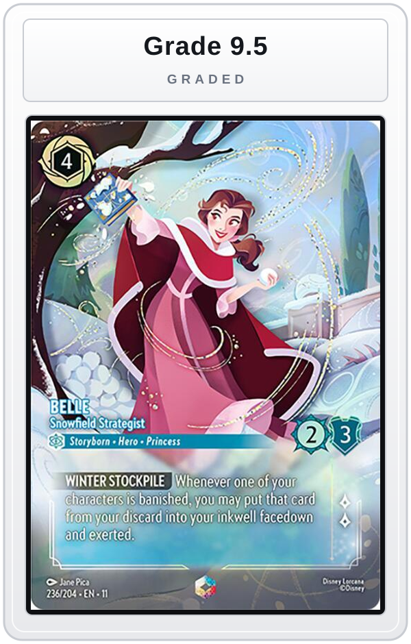 Graded - Belle - Snowfield Strategist (Enchanted) — Grade 9.5 graded overlay