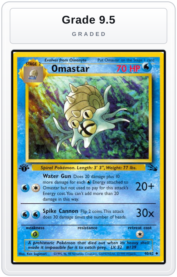 Graded - Omastar — Grade 9.5 graded overlay