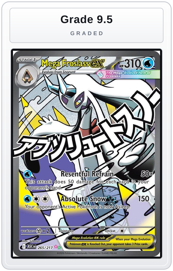 Graded - Mega Froslass ex - 265/217 — Grade 9.5 graded overlay