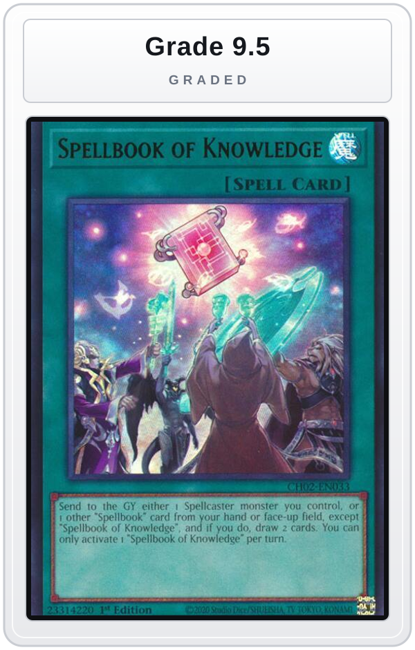 Graded - Spellbook of Knowledge — Grade 9.5 graded overlay