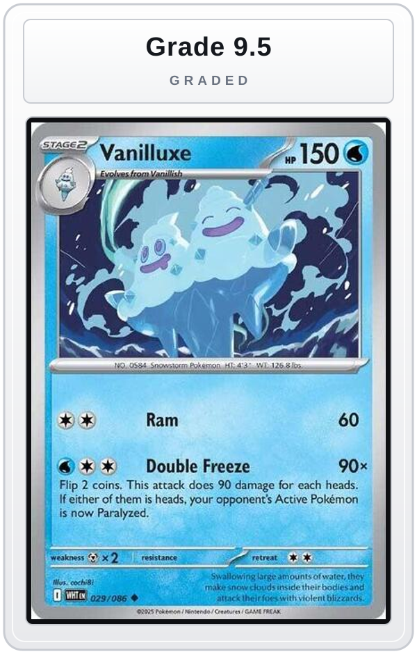 Graded - Vanilluxe — Grade 9.5 graded overlay