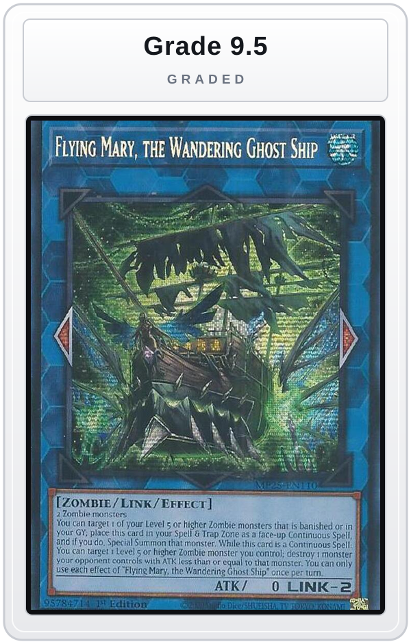 Graded - Flying Mary, the Wandering Ghost Ship — Grade 9.5 graded overlay